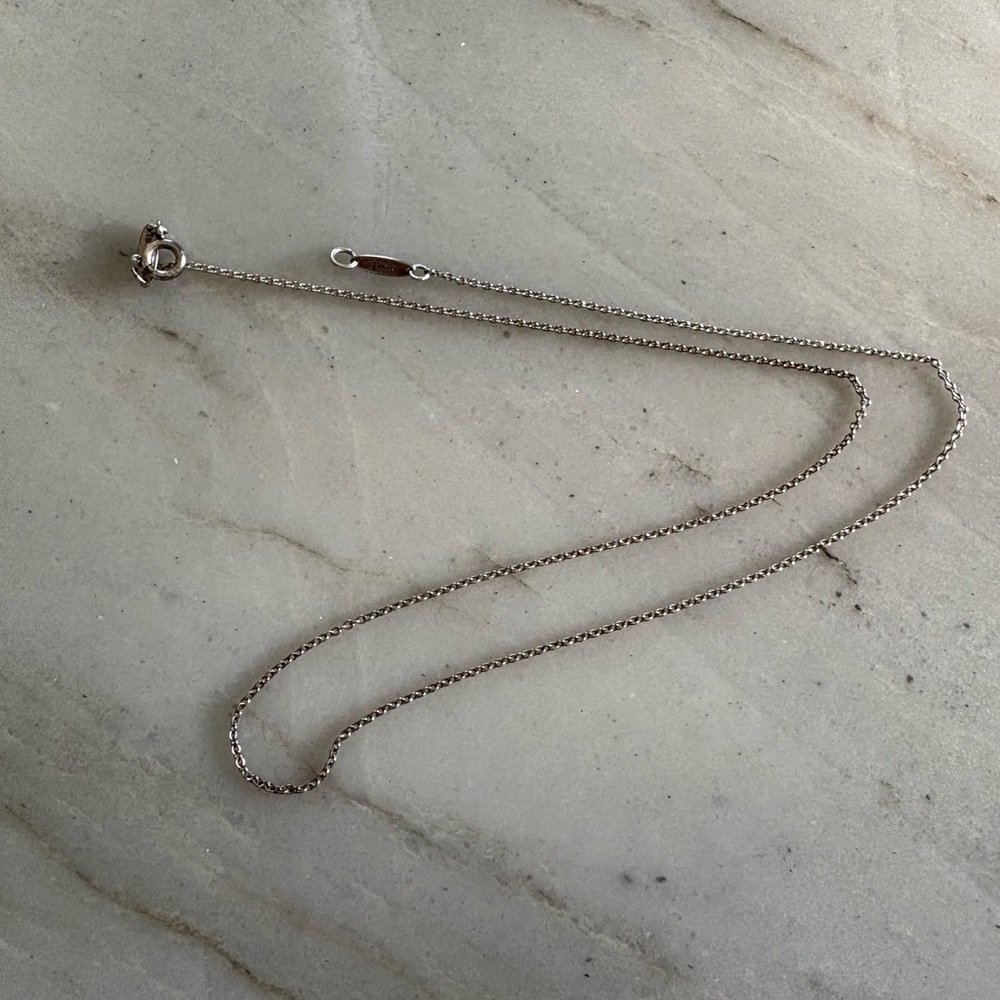 Tiffany 16” silver chain